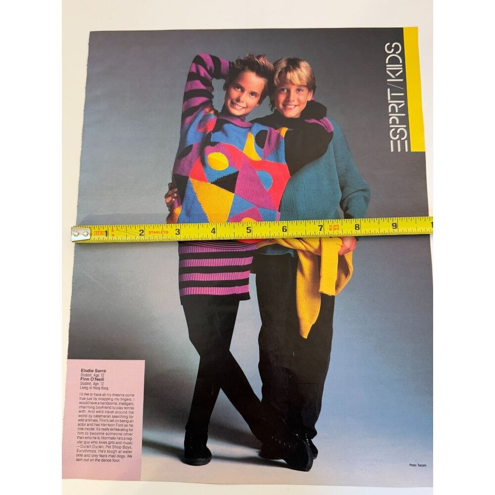 Vintage 1986 Esprit Kids Clothing Fashion Advertisement Print Ad - Picture 3 of 3